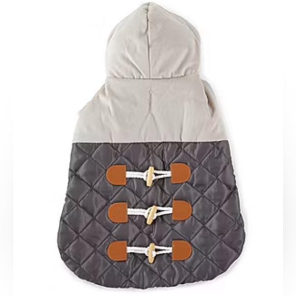 paw & tail Other - Paw & Tail Quilted Diamond Hooded Dog Jacket - small - gray